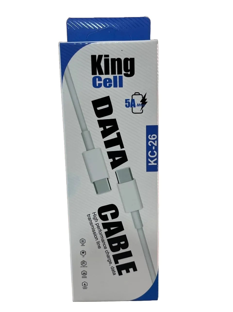 کابل شارژ دو سر تایپ سی kingcell مدل kc-26