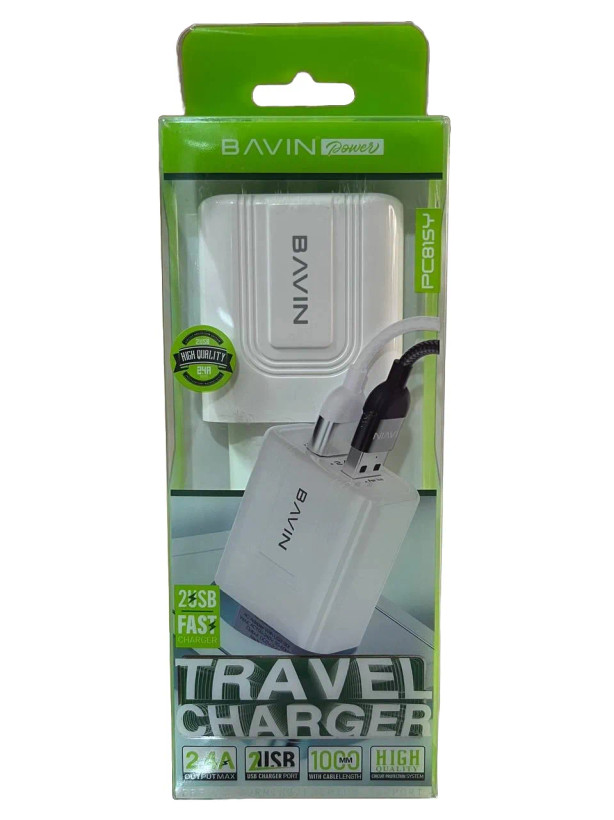آداپتور دو پورت bavin مدل PC815Y
